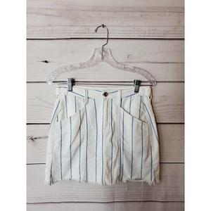 American Eagle White And Blue Striped‎ Hi Rise A Line Skirt Size 0